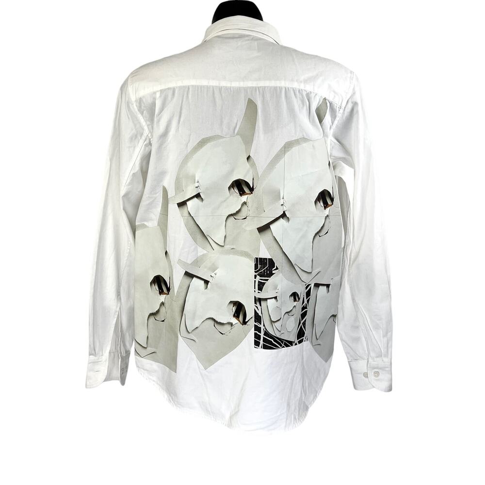 Rochambeau x Aaron Curry Button Up Shirt White 2018 Runway